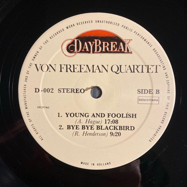 Von Freeman Quartet ~ Young And Foolish (Vinyl) - Djungel & Jazz