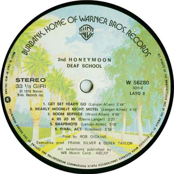 Deaf School ~ 2nd Honeymoon (Vinyl) - Djungel & Jazz