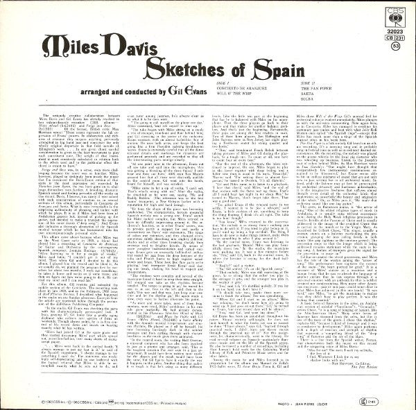 Miles Davis : Sketches Of Spain (LP, Album, RE)