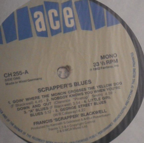 Scrapper Blackwell : Mr. Scrapper's Blues (LP, Album, Mono, RE, RM)