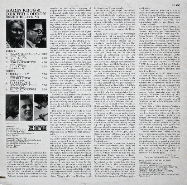 Karin Krog & Dexter Gordon ~ Some Other Spring (Vinyl) - Djungel & Jazz