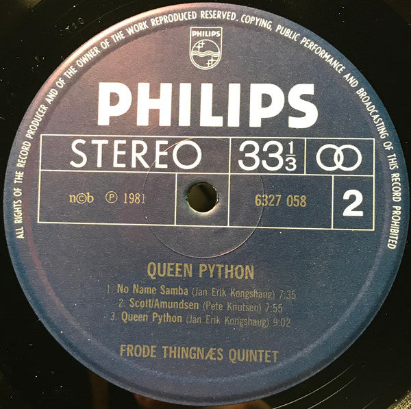 Frode Thingnæs Quintet : Queen Python (LP, Album)