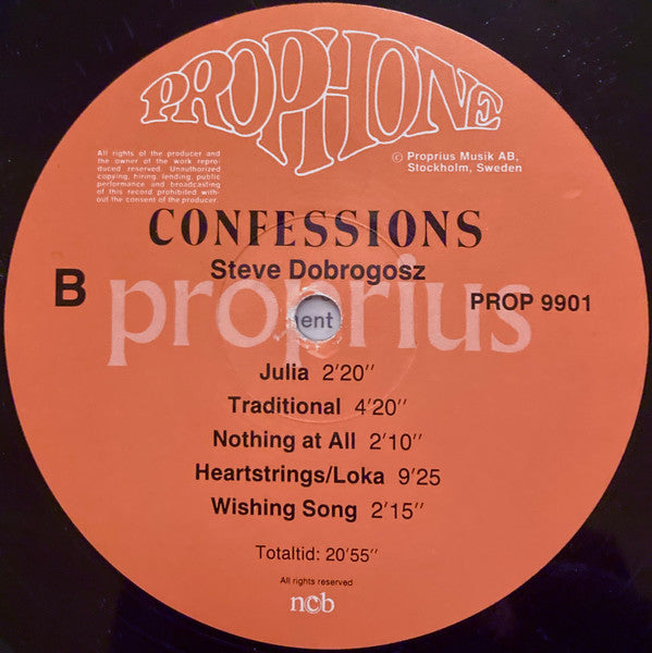 Steve Dobrogosz ~ Confessions (Vinyl) - Djungel & Jazz