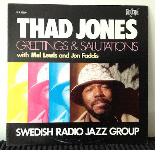 Thad Jones, Swedish Radio Jazz Group Featuring Mel Lewis And Jon Faddis ~ Greetings And Salutations (Vinyl) - Djungel & Jazz