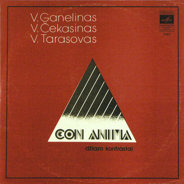 Ganelin / Tarasov / Chekasin : Con Anima (LP, Album)