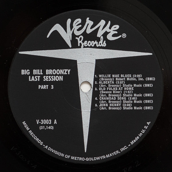 Big Bill Broonzy ~ Last Session Part 3 (Vinyl) - Djungel & Jazz