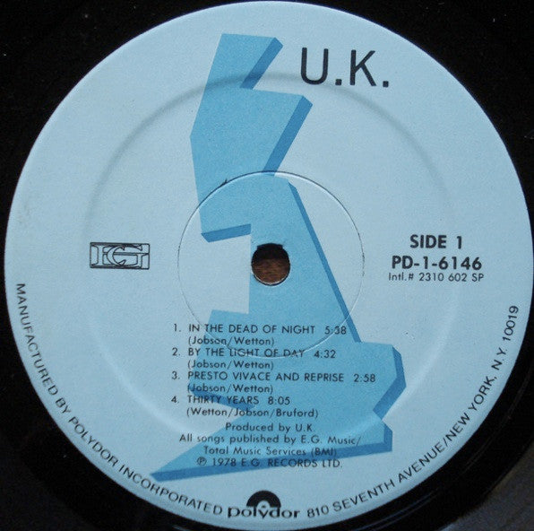 U.K. ~ U.K. (Vinyl) - Djungel & Jazz
