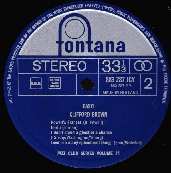 Clifford Brown ~ Easy (Vinyl) - Djungel & Jazz