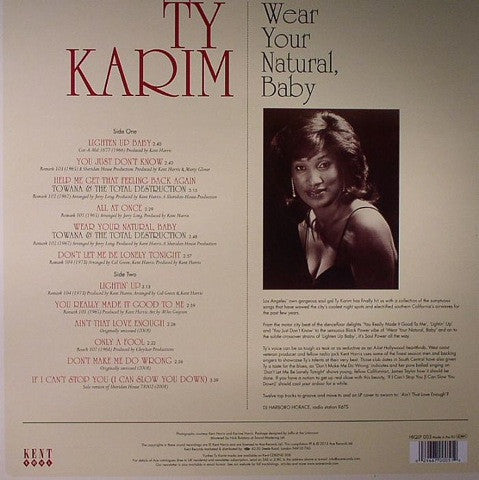 Ty Karim ~ Wear Your Natural, Baby (Vinyl) - Djungel & Jazz