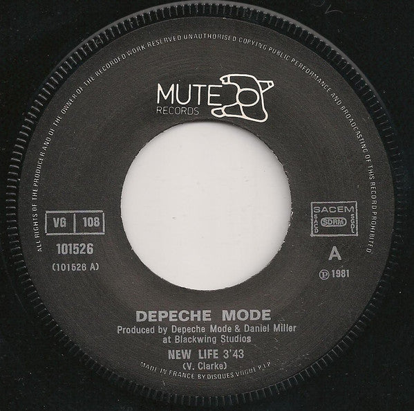 Depeche Mode : New Life / Shout! (7", Single)