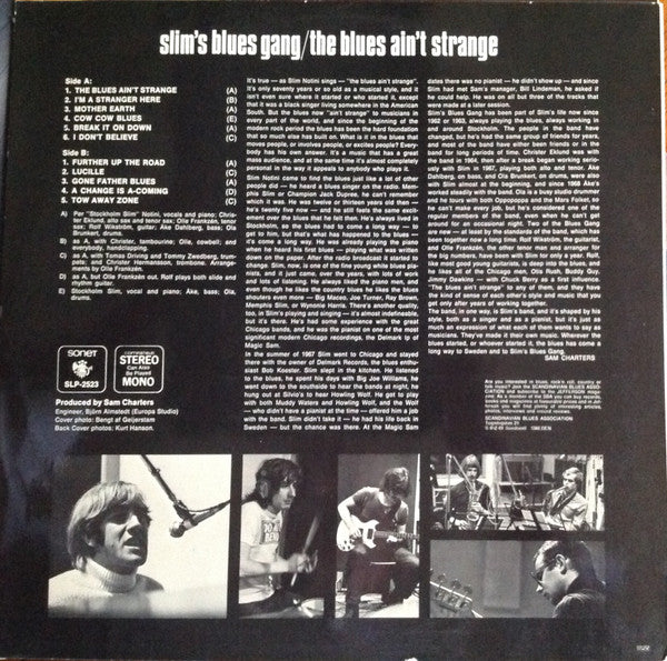 Slim's Blues Gang : The Blues Ain't Strange (LP, Album)