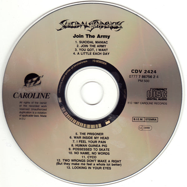 Suicidal Tendencies ~ Join The Army (Vinyl) - Djungel & Jazz