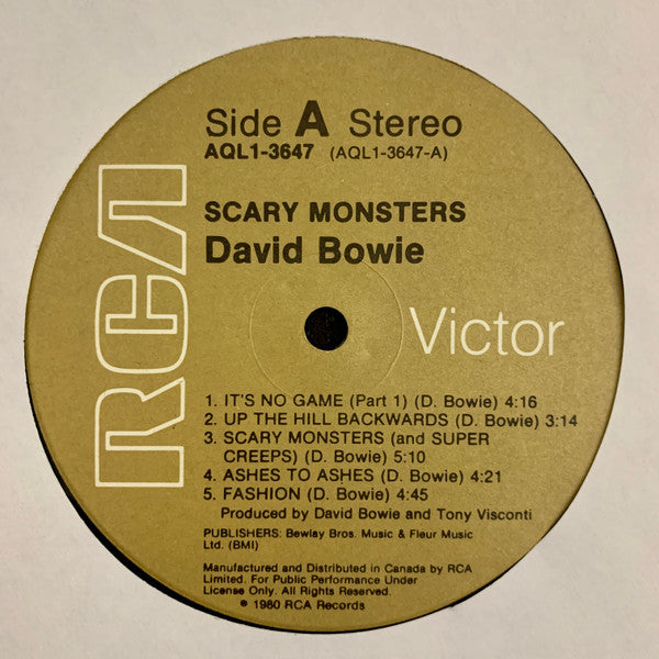 David Bowie : Scary Monsters (LP, Album)