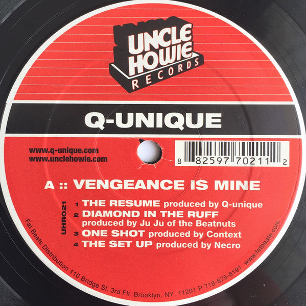 Q-Unique ~ Vengeance Is Mine (Vinyl) - Djungel & Jazz