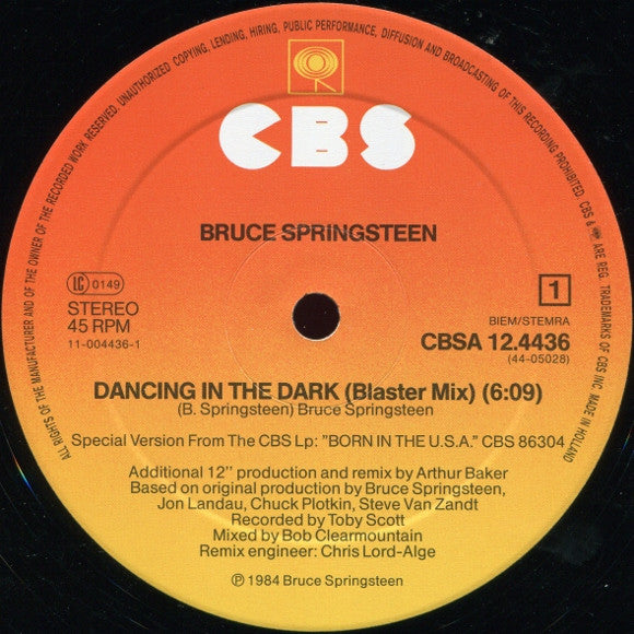 Bruce Springsteen ~ Dancing In The Dark (Vinyl) - Djungel & Jazz