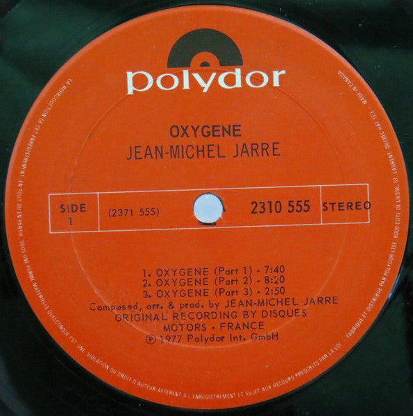 Jean-Michel Jarre : Oxygene (LP, Album)