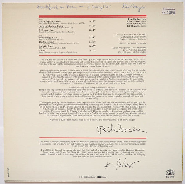 Kim Parker And The Kenny Drew Trio ~ "Havin&#039; Myself A Time" (Vinyl) - Djungel & Jazz