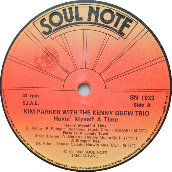 Kim Parker And The Kenny Drew Trio ~ "Havin&#039; Myself A Time" (Vinyl) - Djungel & Jazz