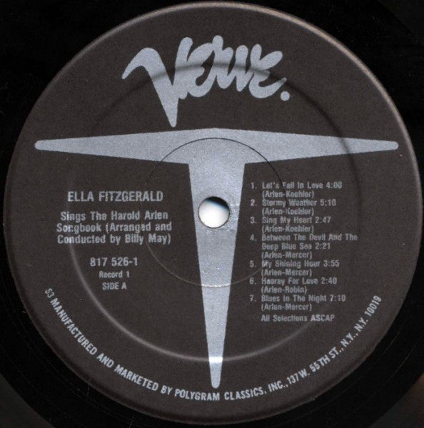 Ella Fitzgerald : Ella Fitzgerald Sings The Harold Arlen Song Book (2xLP, RE)