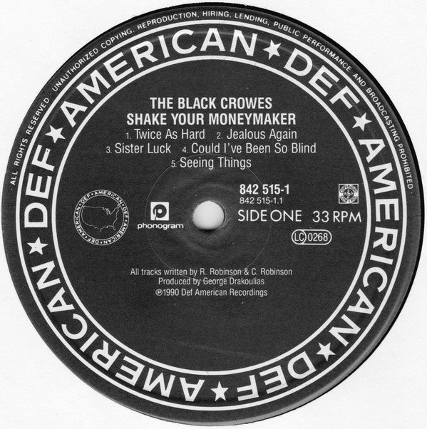 The Black Crowes : Shake Your Money Maker (LP, Album)