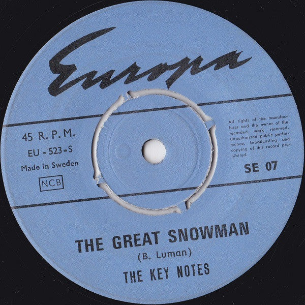 The Key Notes  ~ The Great Snowman / All My Sorrows (Vinyl) - Djungel & Jazz