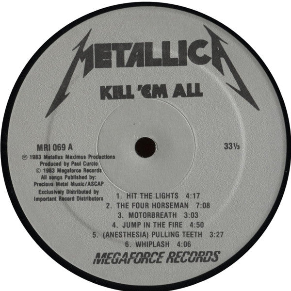 Metallica : Kill 'Em All (LP, Album, EMW)
