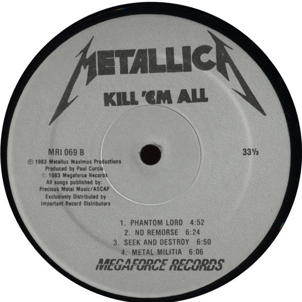 Metallica : Kill 'Em All (LP, Album, EMW)