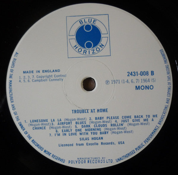 Silas Hogan ~ Trouble At Home (Vinyl) - Djungel & Jazz