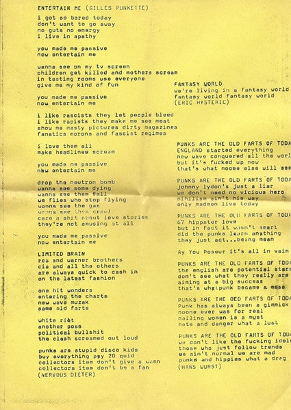 Vomit Visions ~ Punks Are The Old Farts Of Today (Vinyl) - Djungel & Jazz