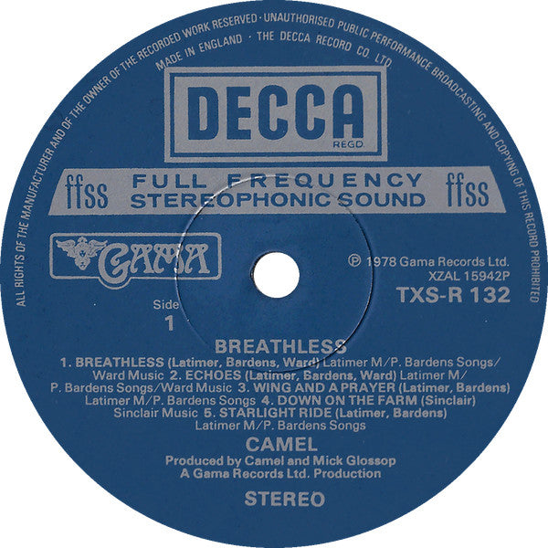 Camel ~ Breathless (Vinyl) - Djungel & Jazz