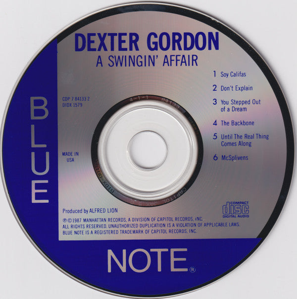 Dexter Gordon ~ A Swingin' Affair (Vinyl) - Djungel & Jazz