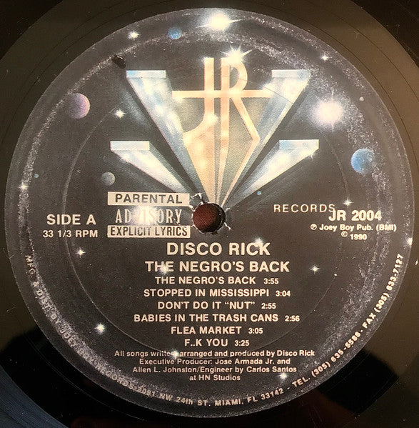 Disco Rick ~ The Negro's Back (Vinyl) - Djungel & Jazz