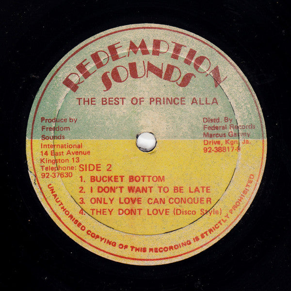 Prince Alla : The Best Of Prince Alla (LP, Album)