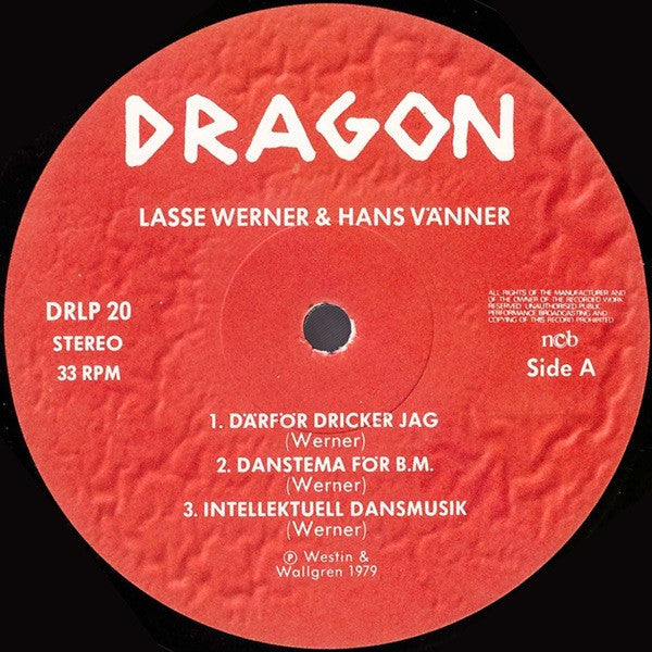 Lasse Werner & Hans Vänner ~ Därför Dricker Jag = That's Why I Drink! (Vinyl) - Djungel & Jazz