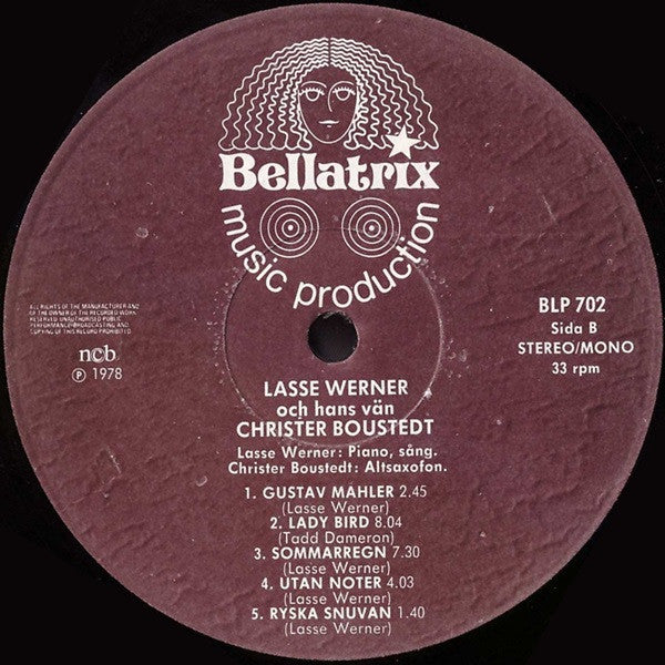 Lars Werner Och Hans Vän Christer Boustedt ~ Lasse Werner Och Hans Vän Christer Boustedt (Vinyl) - Djungel & Jazz