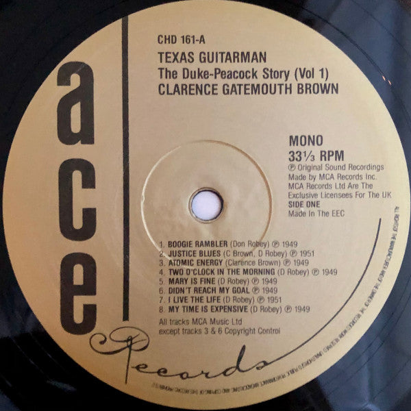 Gatemouth Brown* : The Duke Peacock Story Vol. 1 (LP, Comp, Mono)