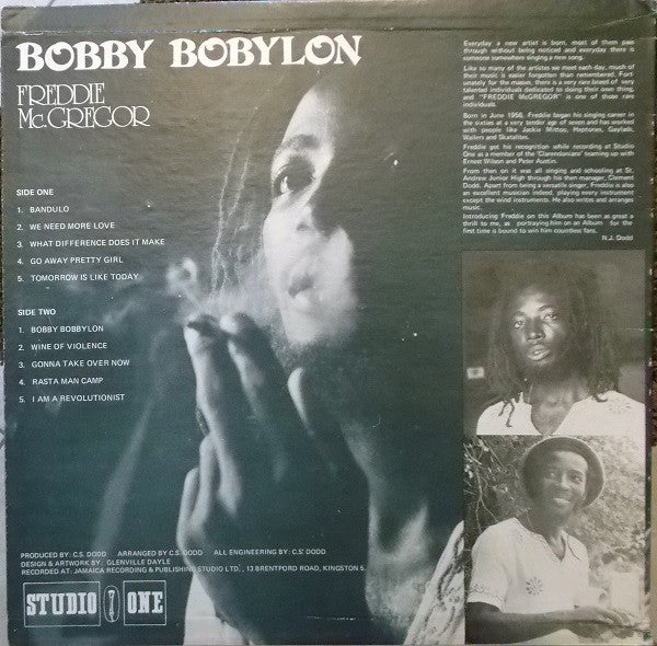 Freddie McGregor : Bobby Bobylon (LP, Album, RP)