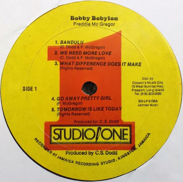Freddie McGregor : Bobby Bobylon (LP, Album, RP)