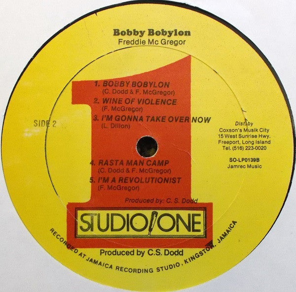Freddie McGregor : Bobby Bobylon (LP, Album, RP)