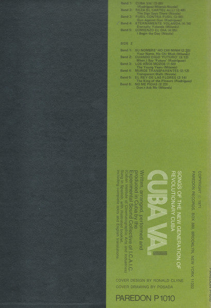 Grupo De Experimentación Sonora Del ICAIC ~ Cuba Va! Songs Of The New Generation Of Revolutionary Cuba (Vinyl) - Djungel & Jazz
