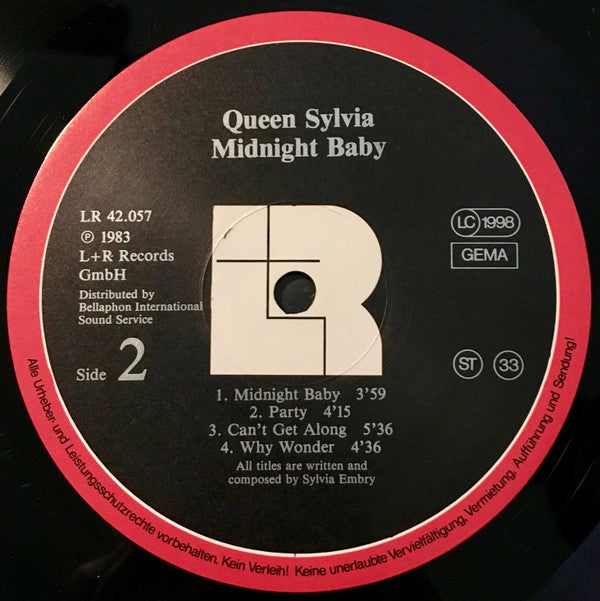 Queen Sylvia Embry ~ Midnight Baby (Vinyl) - Djungel & Jazz