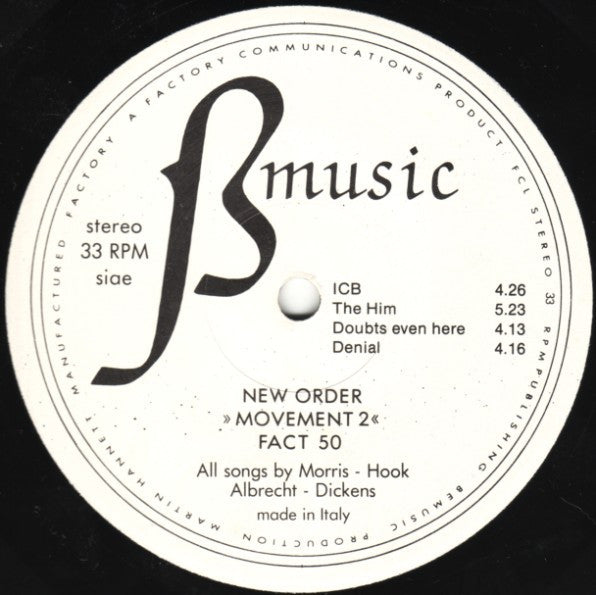 New Order ~ Movement (Vinyl) - Djungel & Jazz