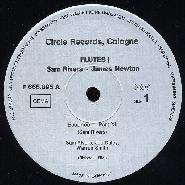 Sam Rivers Tuba Trio* · James Newton (2) : Flutes! (LP)