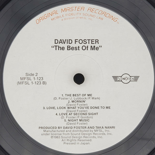 David Foster ~ The Best Of Me (Vinyl) - Djungel & Jazz