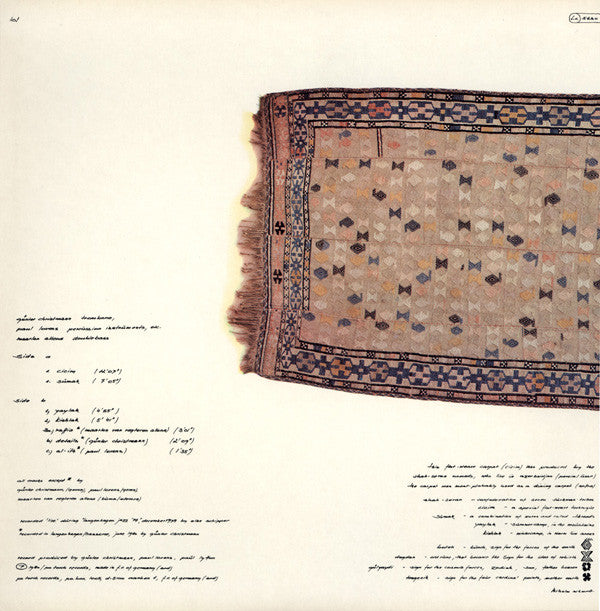 Günter Christmann / Paul Lovens / Maarten Altena : Weavers (LP)