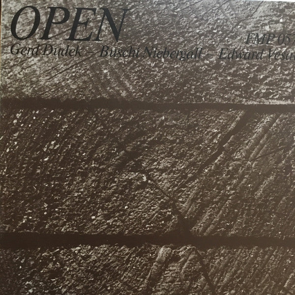 Gerd Dudek / Buschi Niebergall / Edward Vesala ~ Open (Vinyl) - Djungel & Jazz