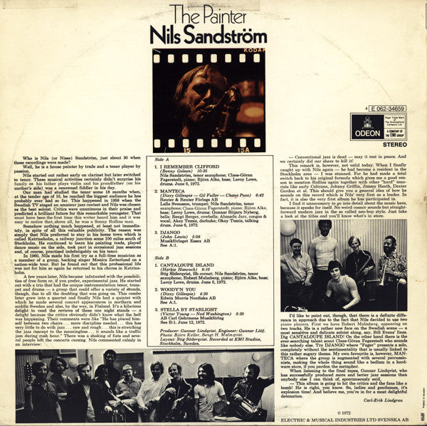 Nils Sandström ~ The Painter (Vinyl) - Djungel & Jazz