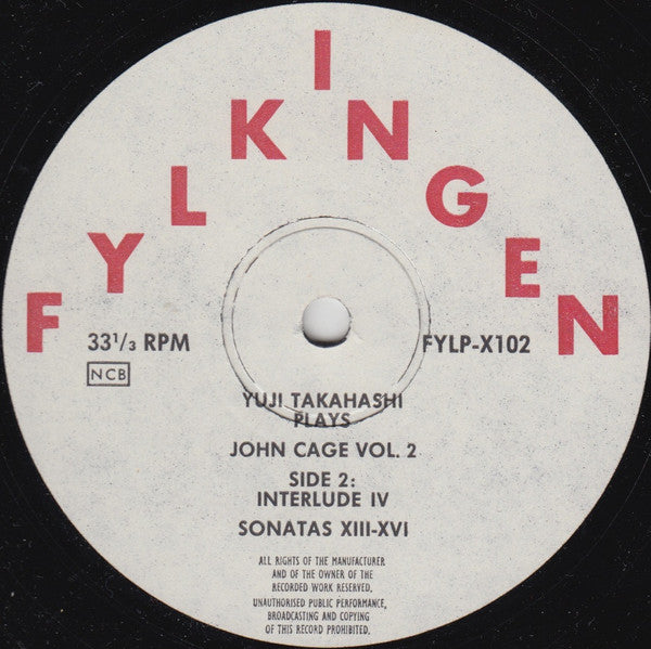 Yuji Takahashi Plays John Cage ~ Sonatas And Interludes Vol. 2 (Vinyl) - Djungel & Jazz
