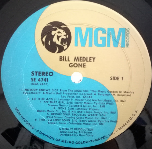 Bill Medley ~ Gone (Vinyl) - Djungel & Jazz