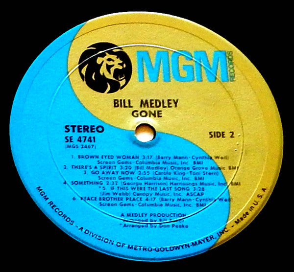 Bill Medley ~ Gone (Vinyl) - Djungel & Jazz